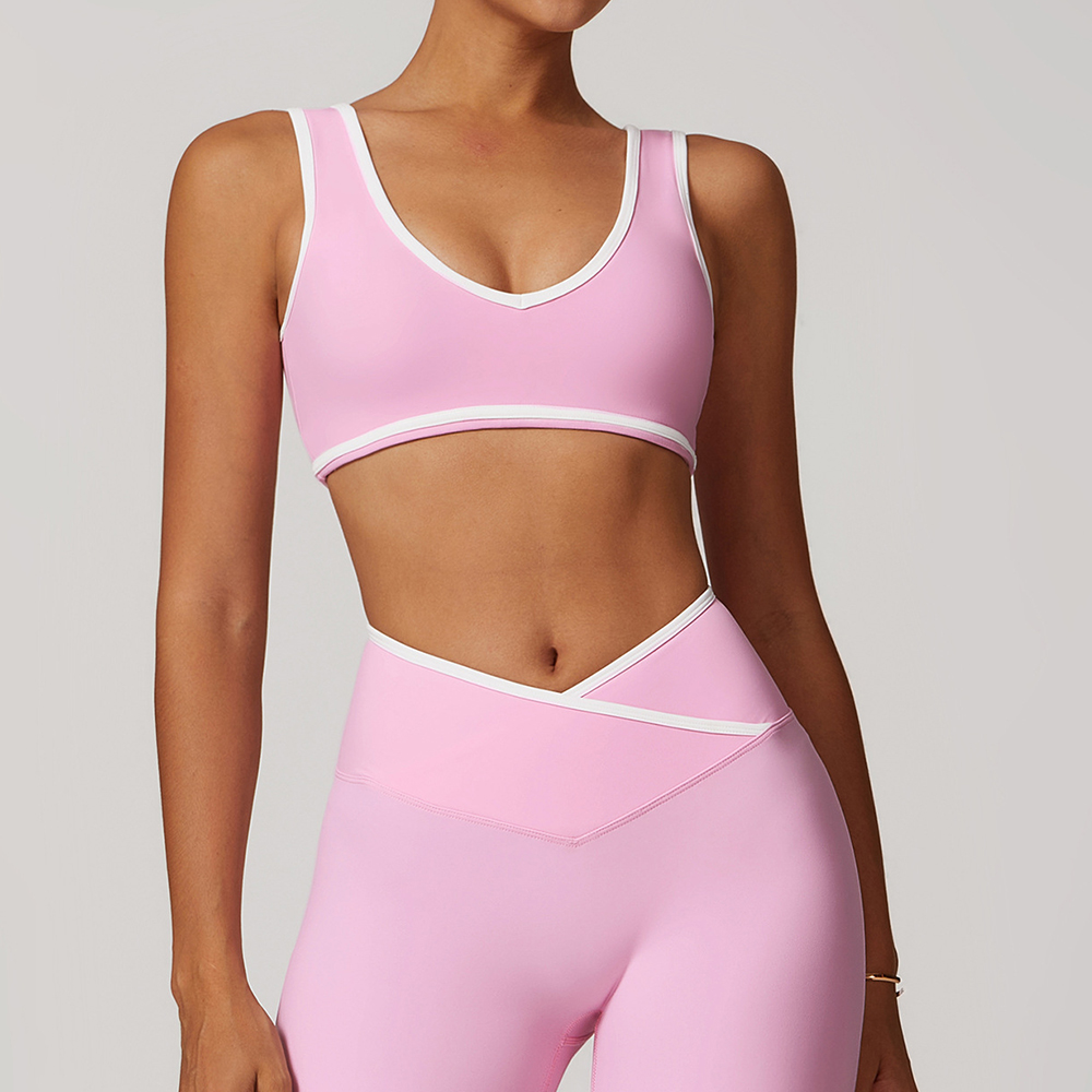 V-Neck Sports Bra Women Top Pu - Plunge Bra Push Up recension och pris