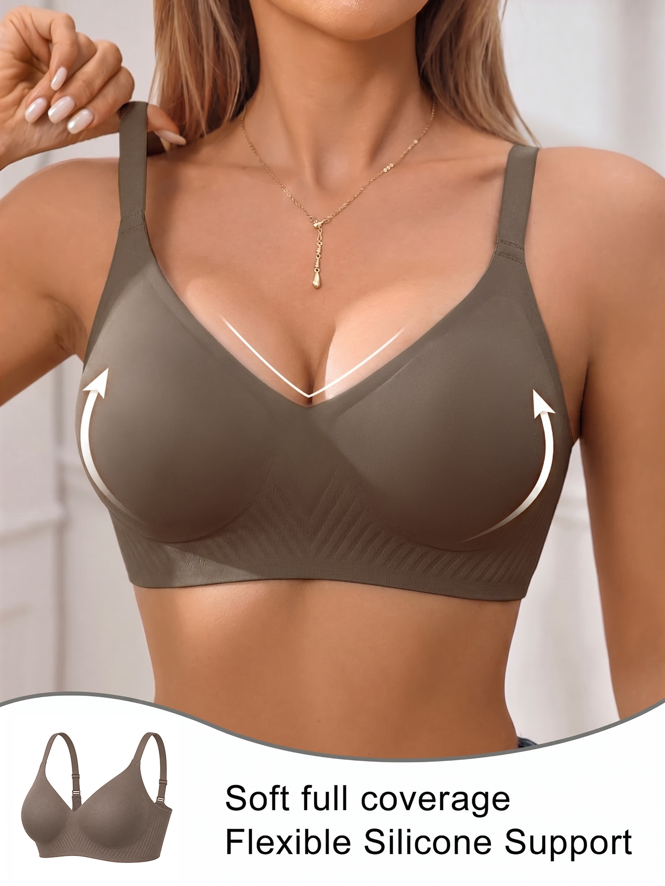 Full Coverage Push Up Jelly Su - Underwire Bra Padded recension och pris