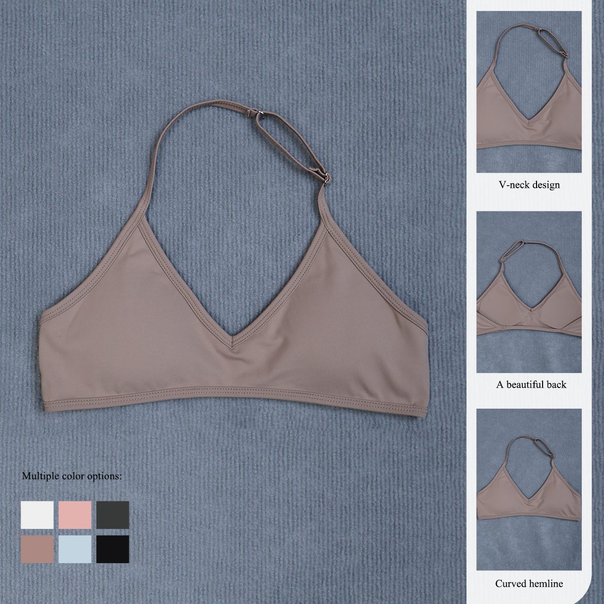 Women's Summer Halter Neck Pad - Sports Bra Racerback recension och pris