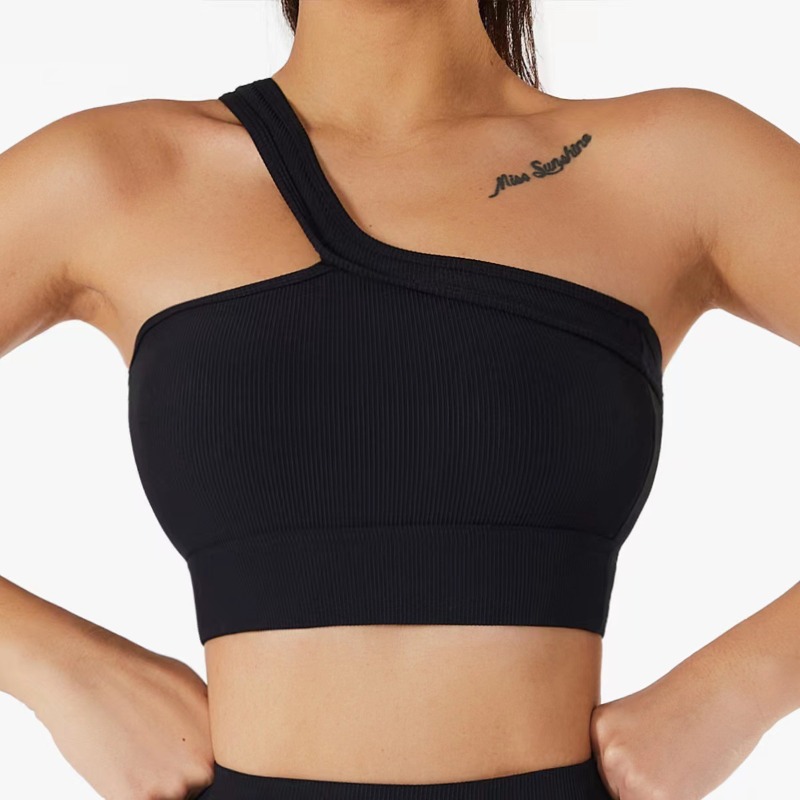 Women Single Shoulder Sexy Yog - T Shirt Bra Seamless recension och pris