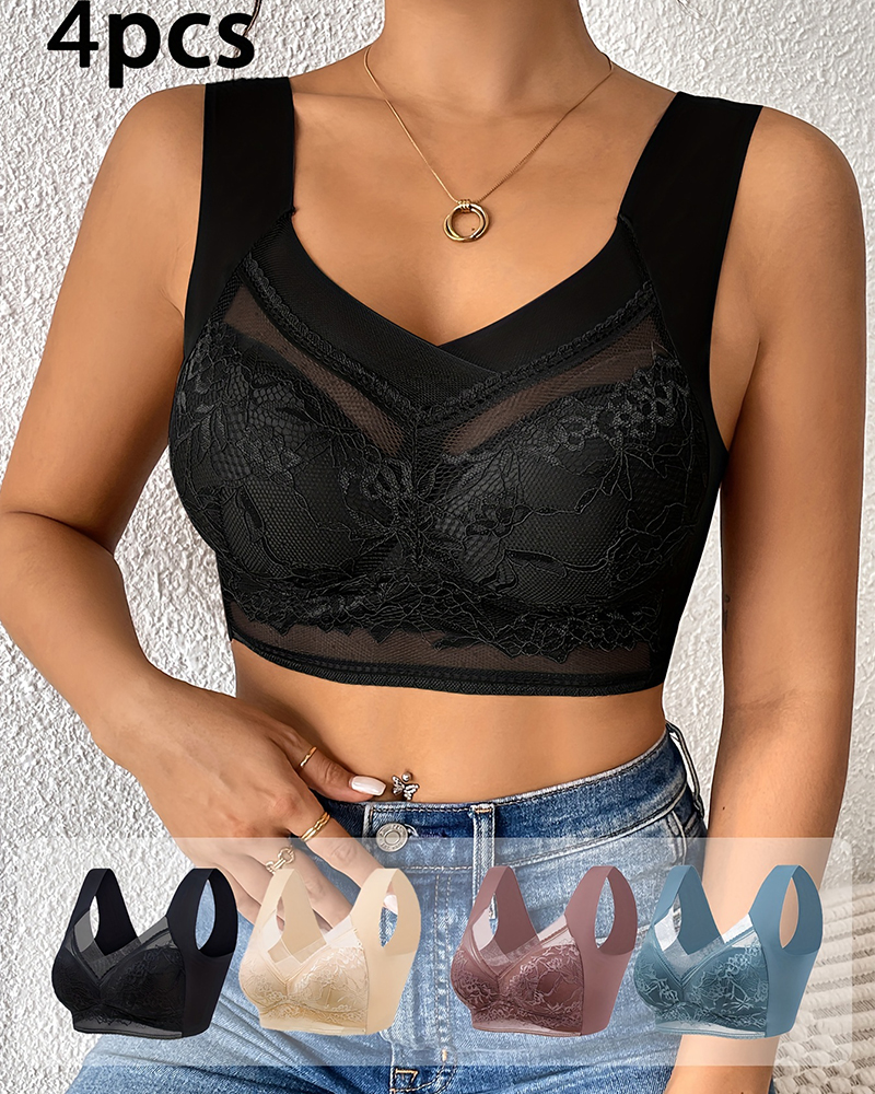 4Pcs Plus Size Women Seamless  - Minimizer Bra Women recension och pris