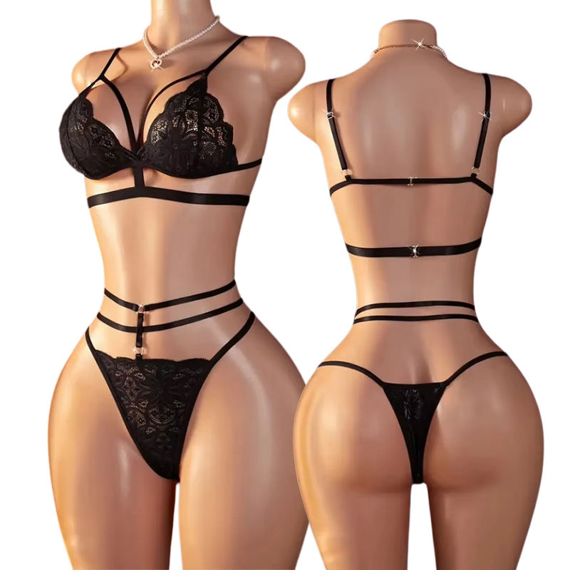 S- XXL Women's Sexy Contrast L - Sheer Mesh Bra recension och pris